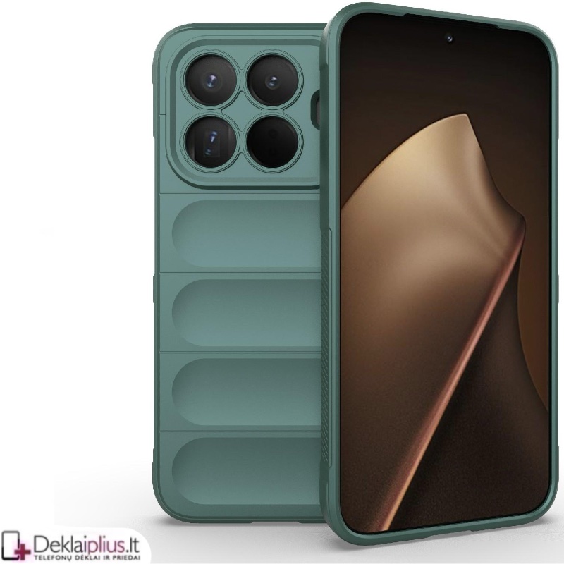 Magic Shield guminis dėklas - žalias (Xiaomi 15T Pro) Magic Shield guminis dėklas - žalias (Xiaomi 15T Pro)